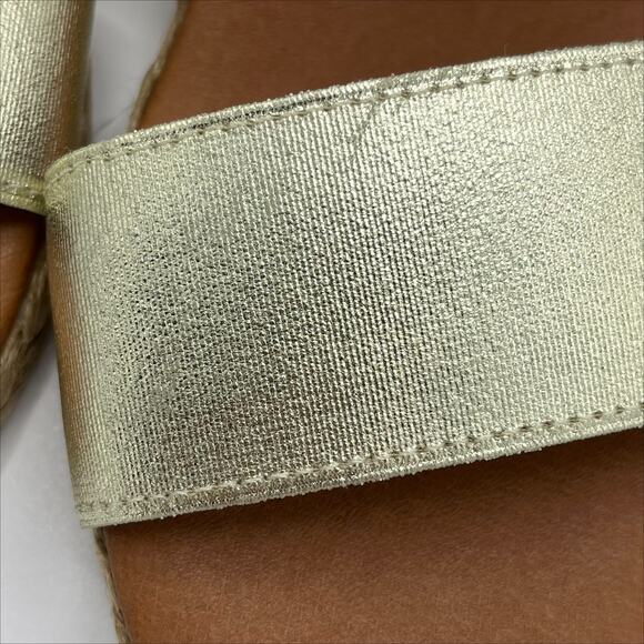 Andre Assous Allison Espadrille Mid-Wedge in Gold /Tan Size 9.5 - Picture 9 of 10